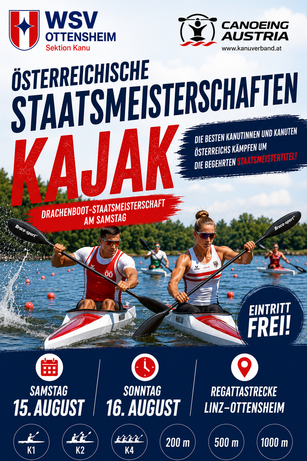 Österreichische Staatsmeisterschaften im Kajak, Canadier und Drachenboot